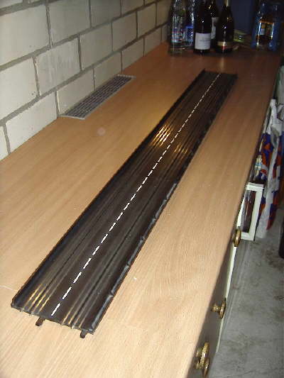 Hier das Bahnschtck, bestehend aus drei Doppelgeraden.